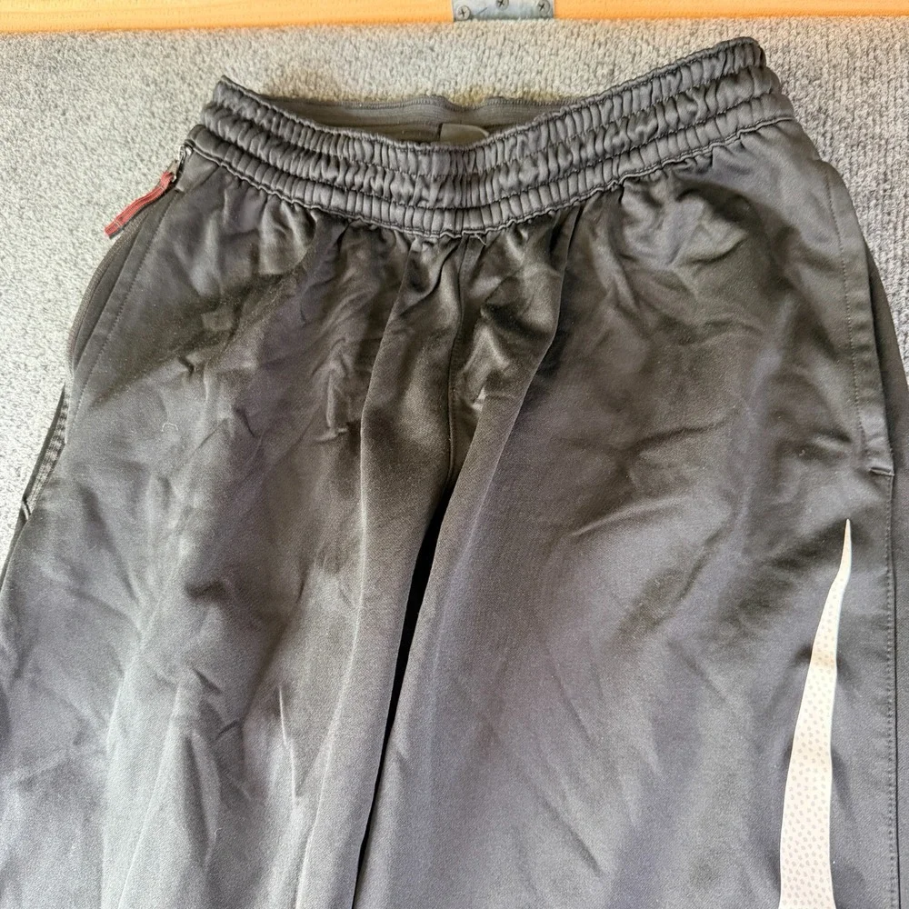 Nike Dri Fit Sweatpants Boys Medium‎ Black Swoosh Gym Basketball Tapered Leg